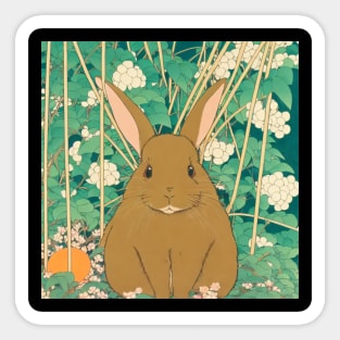 Brown Furball Frenzy and The Daily Adventures of an American Mini Rex Rabbit Bunny Sticker